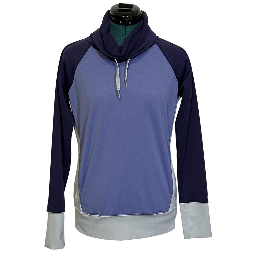 Marmot‎ Pullover Sweatshirt Cowl Neck Raglan Small Blue Purple Gray Outdoor